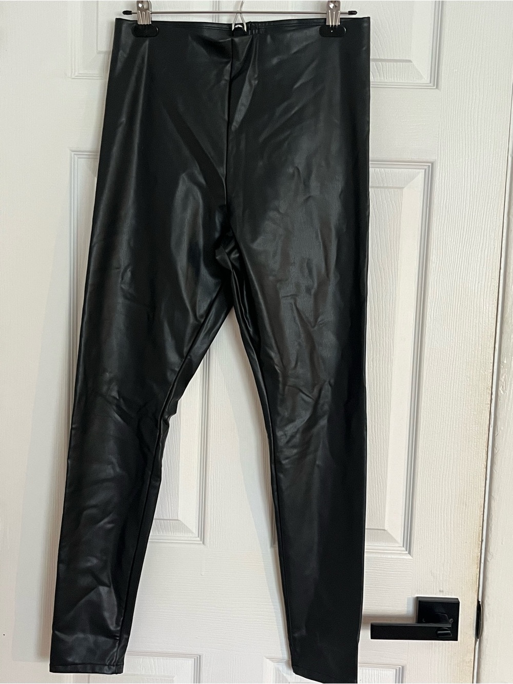 H&M Black Faux Leather Leggings